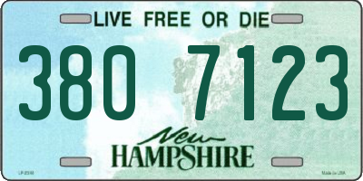 NH license plate 3807123