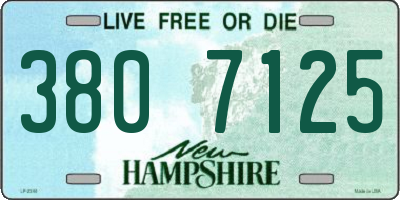 NH license plate 3807125
