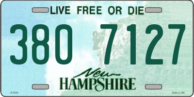 NH license plate 3807127