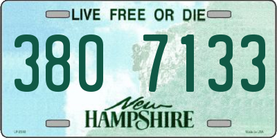 NH license plate 3807133