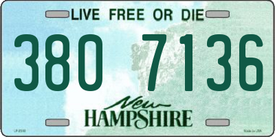 NH license plate 3807136