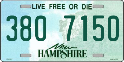 NH license plate 3807150