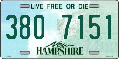 NH license plate 3807151