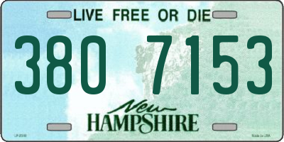 NH license plate 3807153