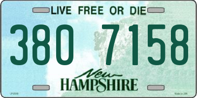 NH license plate 3807158