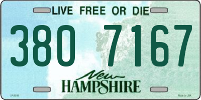 NH license plate 3807167