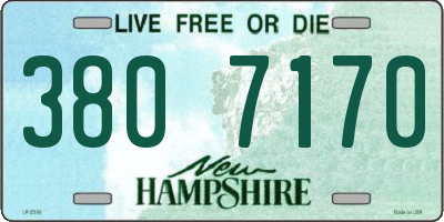 NH license plate 3807170