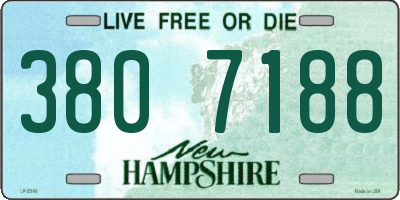 NH license plate 3807188