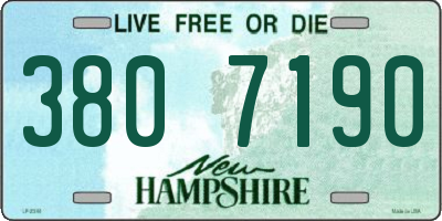 NH license plate 3807190