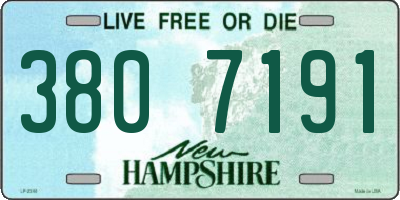 NH license plate 3807191