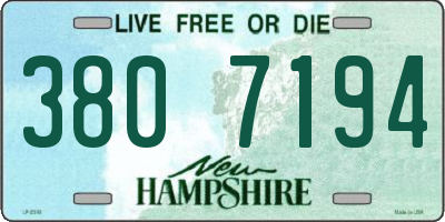 NH license plate 3807194