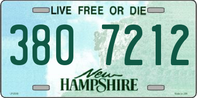 NH license plate 3807212