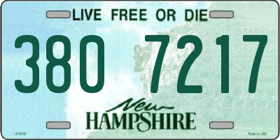 NH license plate 3807217
