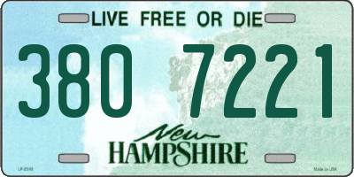 NH license plate 3807221