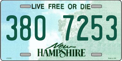NH license plate 3807253