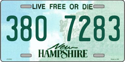 NH license plate 3807283