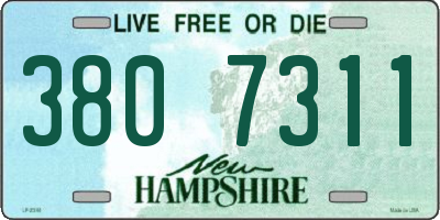 NH license plate 3807311