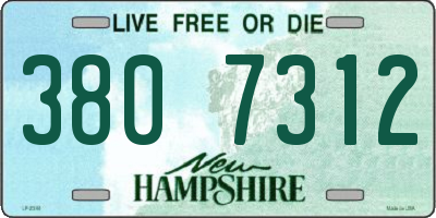 NH license plate 3807312