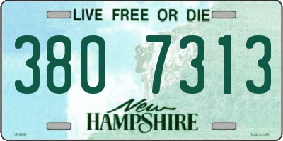 NH license plate 3807313