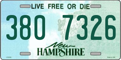 NH license plate 3807326