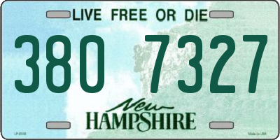 NH license plate 3807327
