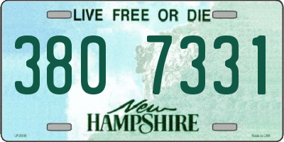 NH license plate 3807331