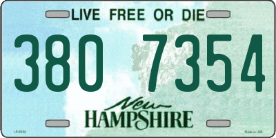 NH license plate 3807354