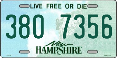 NH license plate 3807356