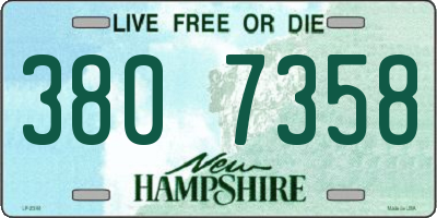 NH license plate 3807358