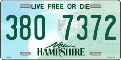 NH license plate 3807372