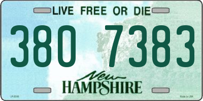 NH license plate 3807383