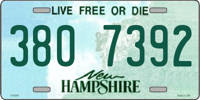 NH license plate 3807392