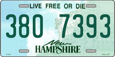 NH license plate 3807393
