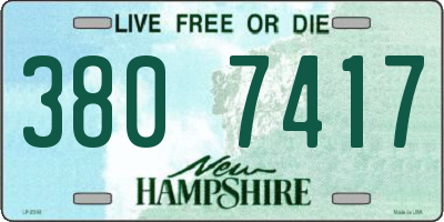 NH license plate 3807417