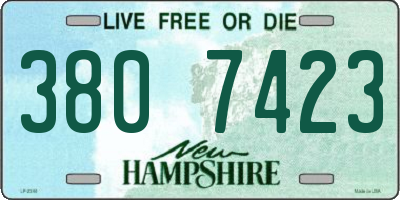 NH license plate 3807423