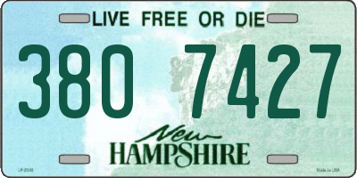 NH license plate 3807427