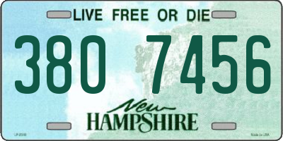 NH license plate 3807456