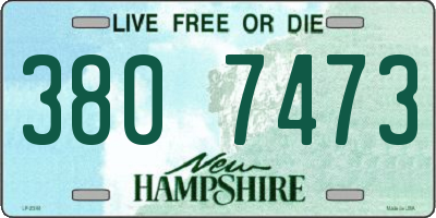 NH license plate 3807473