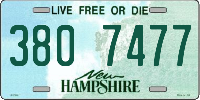 NH license plate 3807477