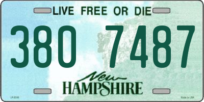 NH license plate 3807487