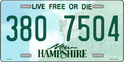 NH license plate 3807504