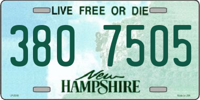 NH license plate 3807505