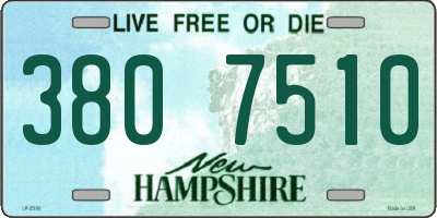 NH license plate 3807510