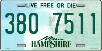 NH license plate 3807511