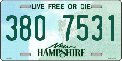 NH license plate 3807531