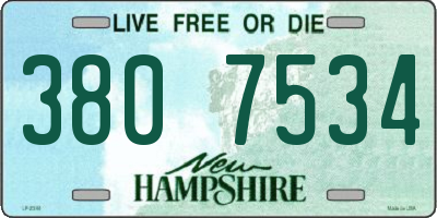 NH license plate 3807534