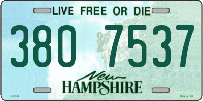 NH license plate 3807537