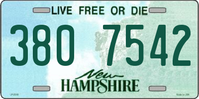 NH license plate 3807542