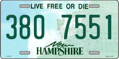 NH license plate 3807551
