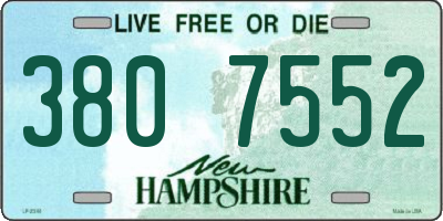 NH license plate 3807552